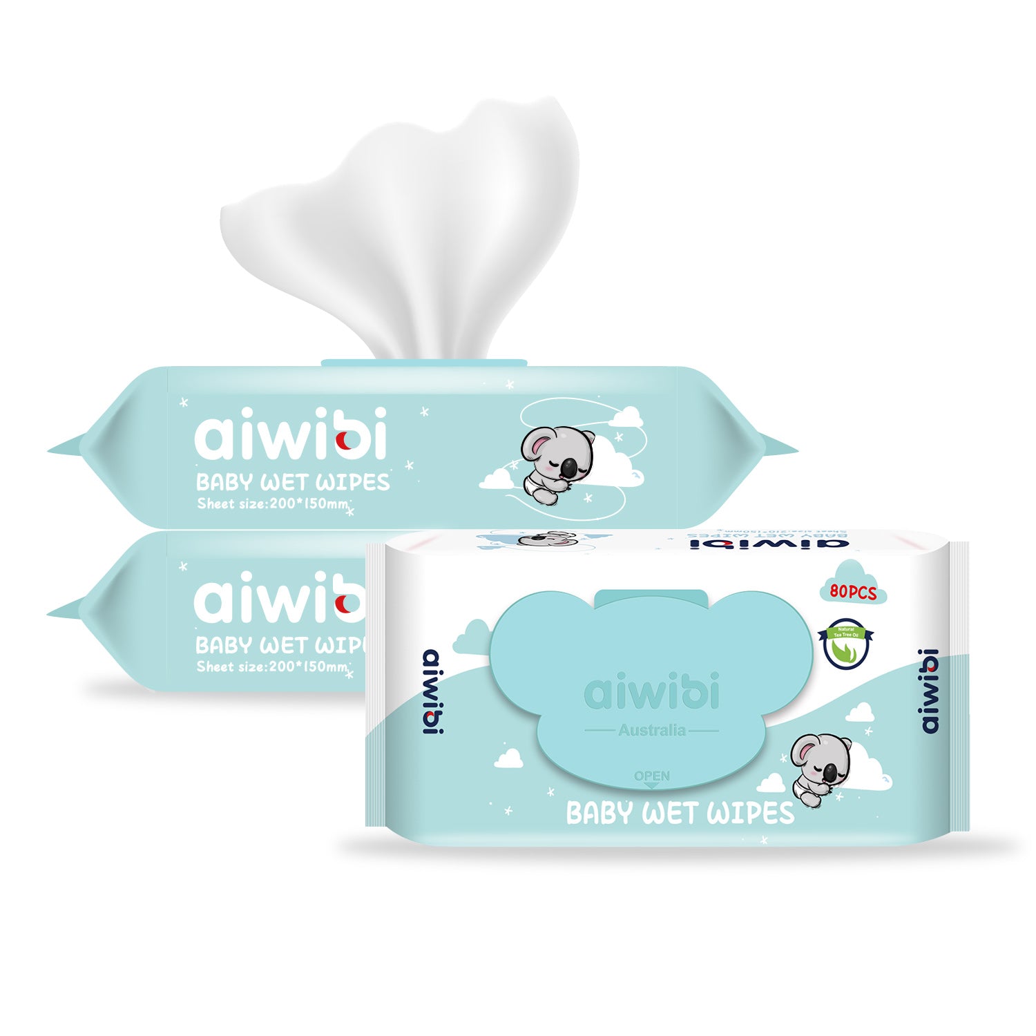 100% Skin-friendly Baby Wet Wipes 80 Pcs