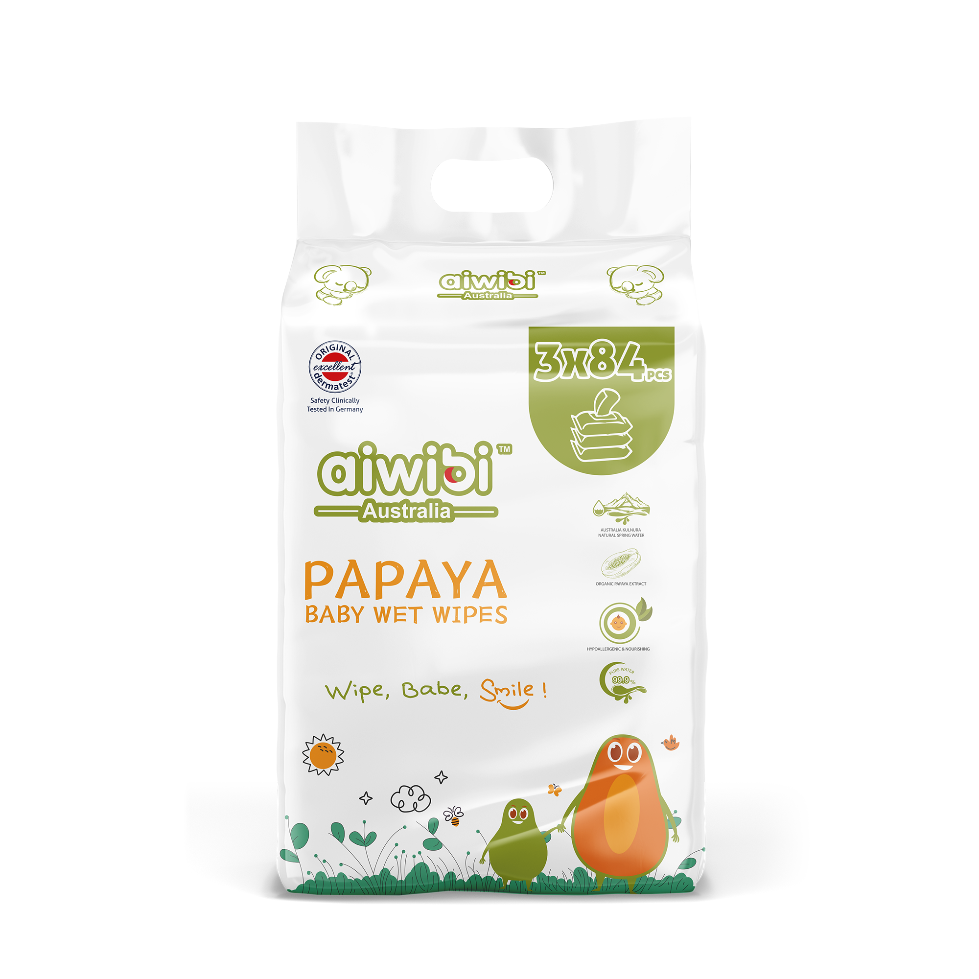 Fresh Organic Papaya Baby Wipes