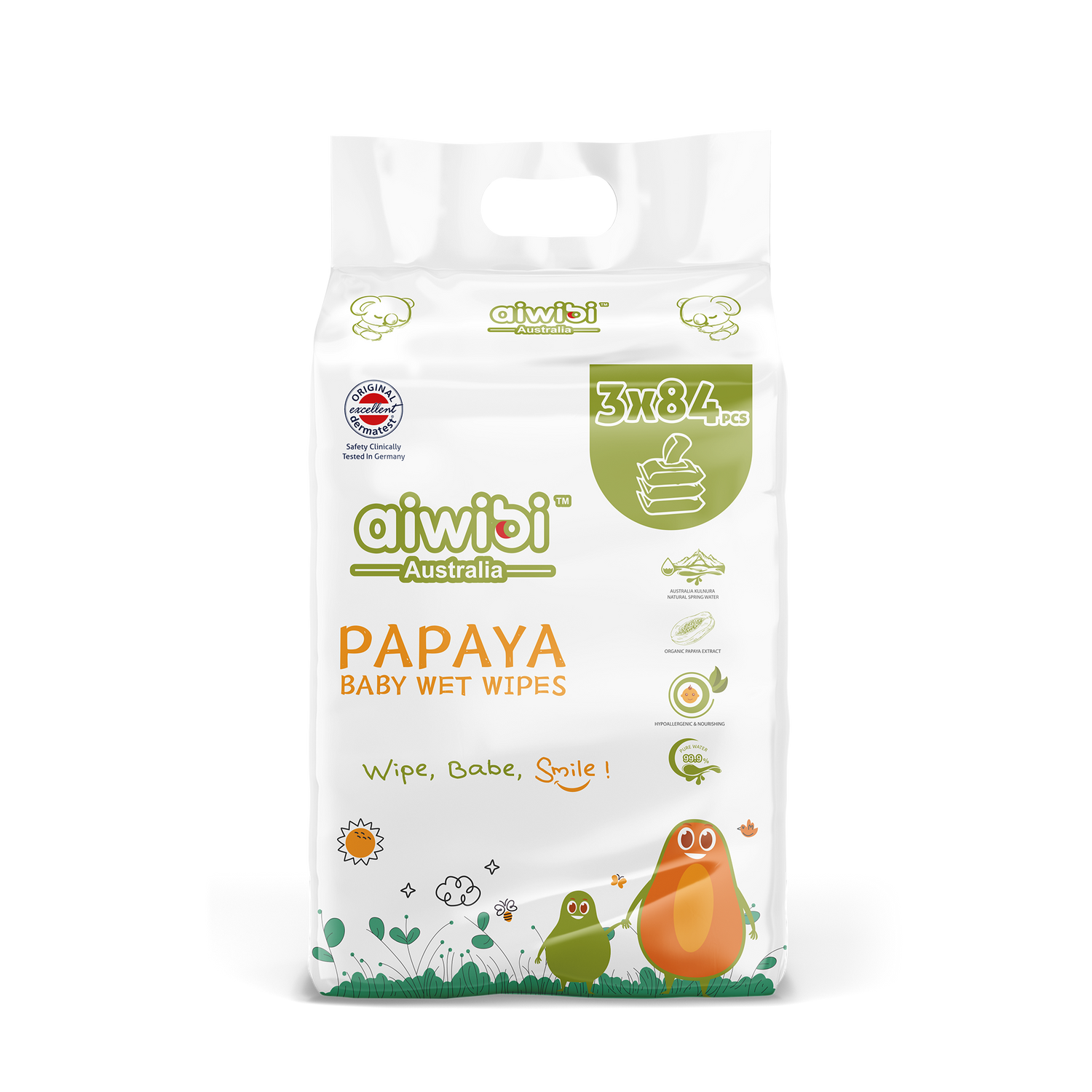 Fresh Organic Papaya Baby Wipes